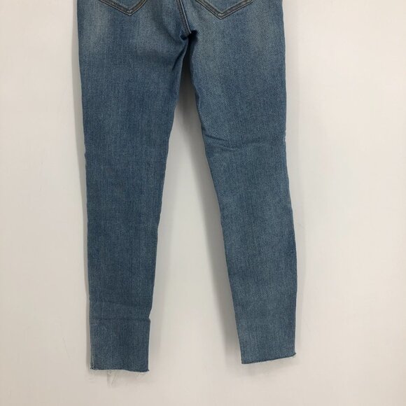 Tailor Made Med-Light Wash High  Rise Lightly Distressed Skinny Barcelona Jeans - Picture 13 of 16